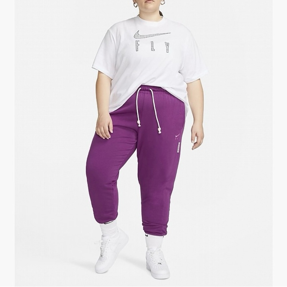 Nike Dri-Fit Women’s Swoosh Fly Plus Size Purple Joggers Size 1X NWT